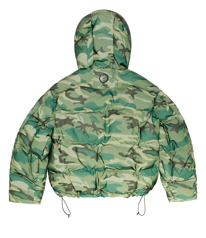 Reflective Star Camo Puffer Jacket